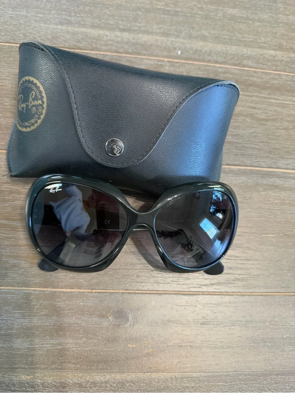 RAY-BAN Sunglasses JACKIE OHH II RB 4098 601/8G Black Frame w/ Grey Gradient - Picture 2 of 5